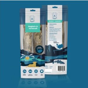 Loppa - Nagbein úr íslensku þorskroði 22cm (2 í pakka)