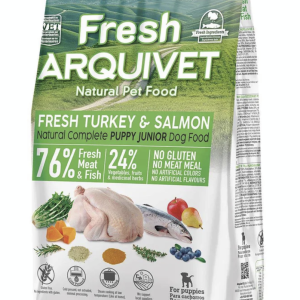 Fresh Turkey and Salmon Semi-Moist Food for Puppies and Young Dogs 2,4 kg