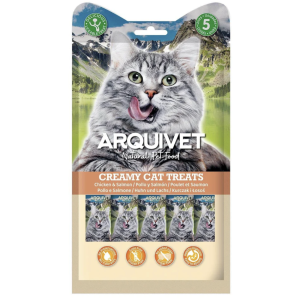 Creamy Chicken and Salmon Snack - Creamy Cat Treats 5x14 g
