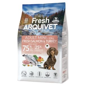 Semi-moist food with fresh Salmon and Turkey for mini breed dogs 1 kg